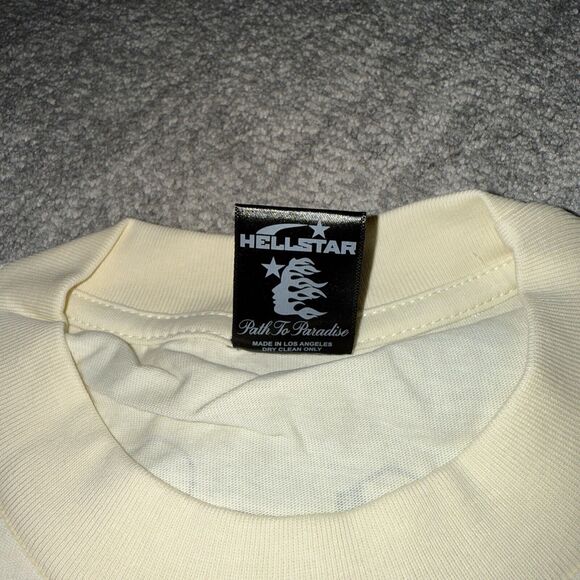 Hellstar Studios Records New Short Sleeve T-Shirt Cream Small Path To Paradise - Picture 5 of 6